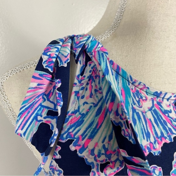 Lilly Pulitzer LUELLA DRESS XS Deep Sea Nav Shells Bells - Picture 5 of 9